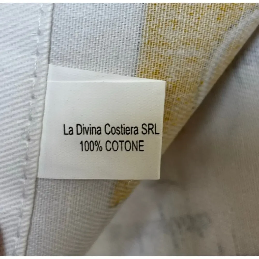 Limoncello large white tea towel 100% cotton kitchen decor yellow lemons recipes